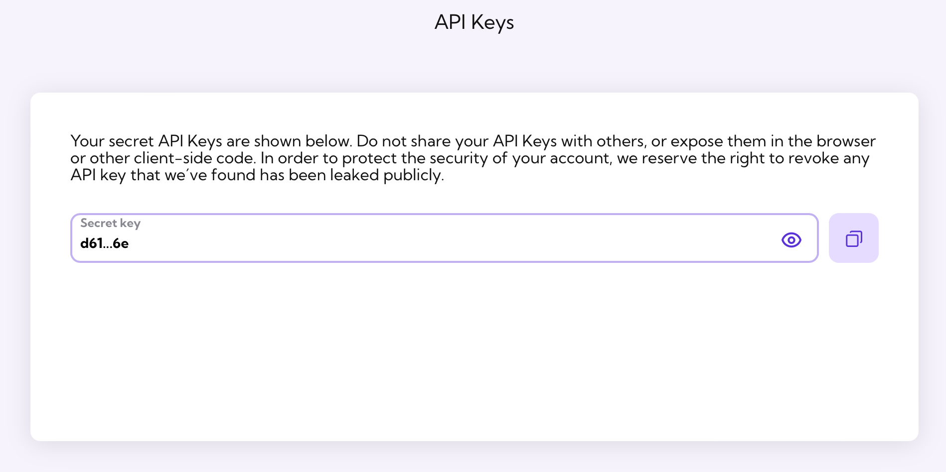 api key